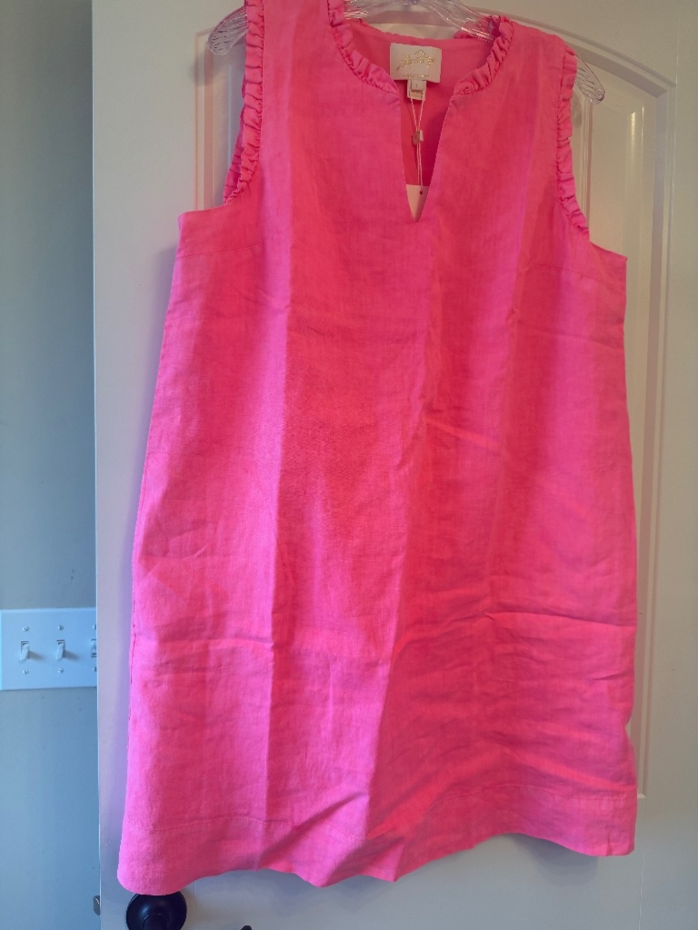 Lilly Pulitzer Kavalla Linen Dress Cherry Blossom Size L BNWT